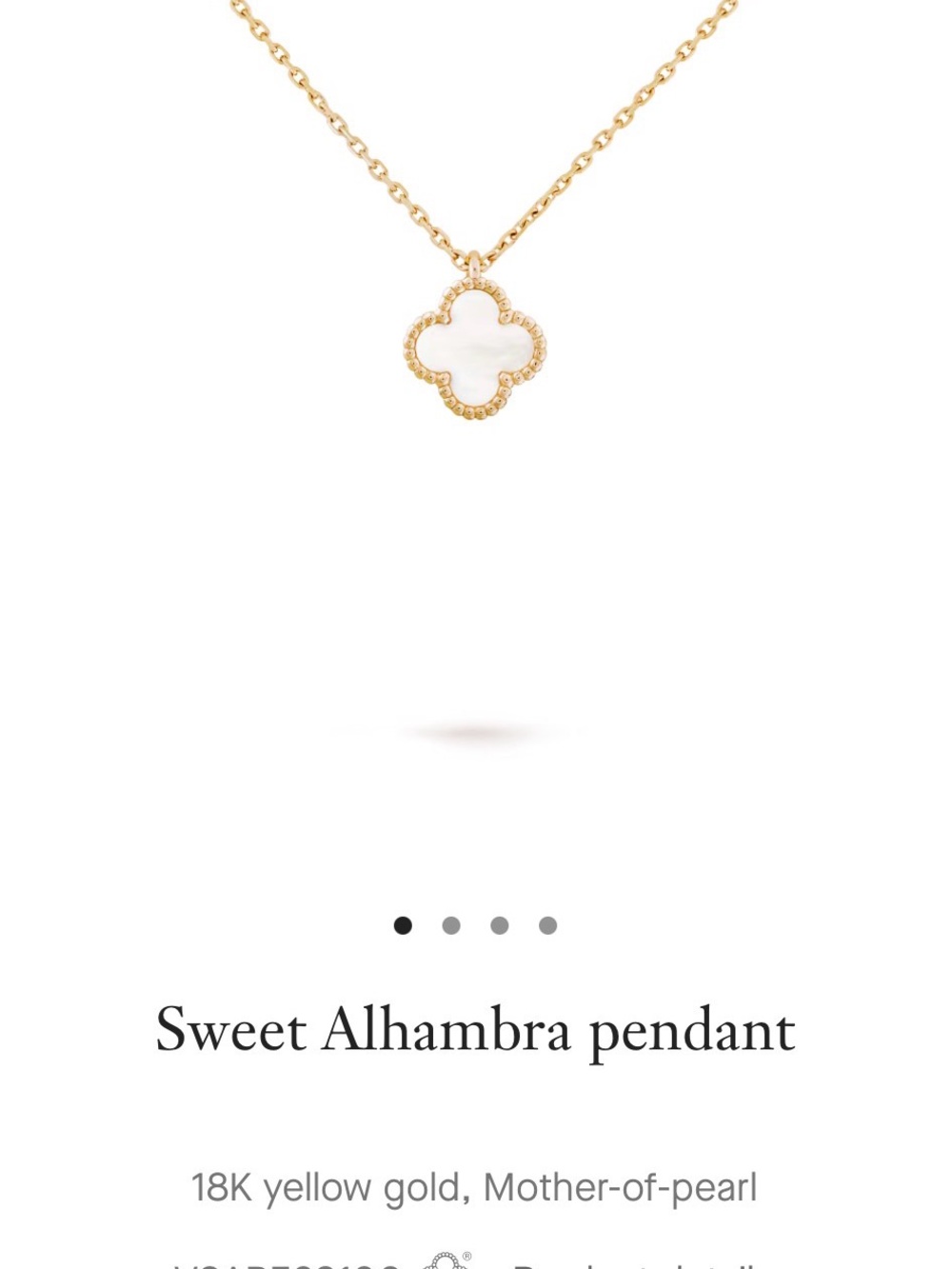 Van Cleef & Arpels Sweet Alhambra pendant